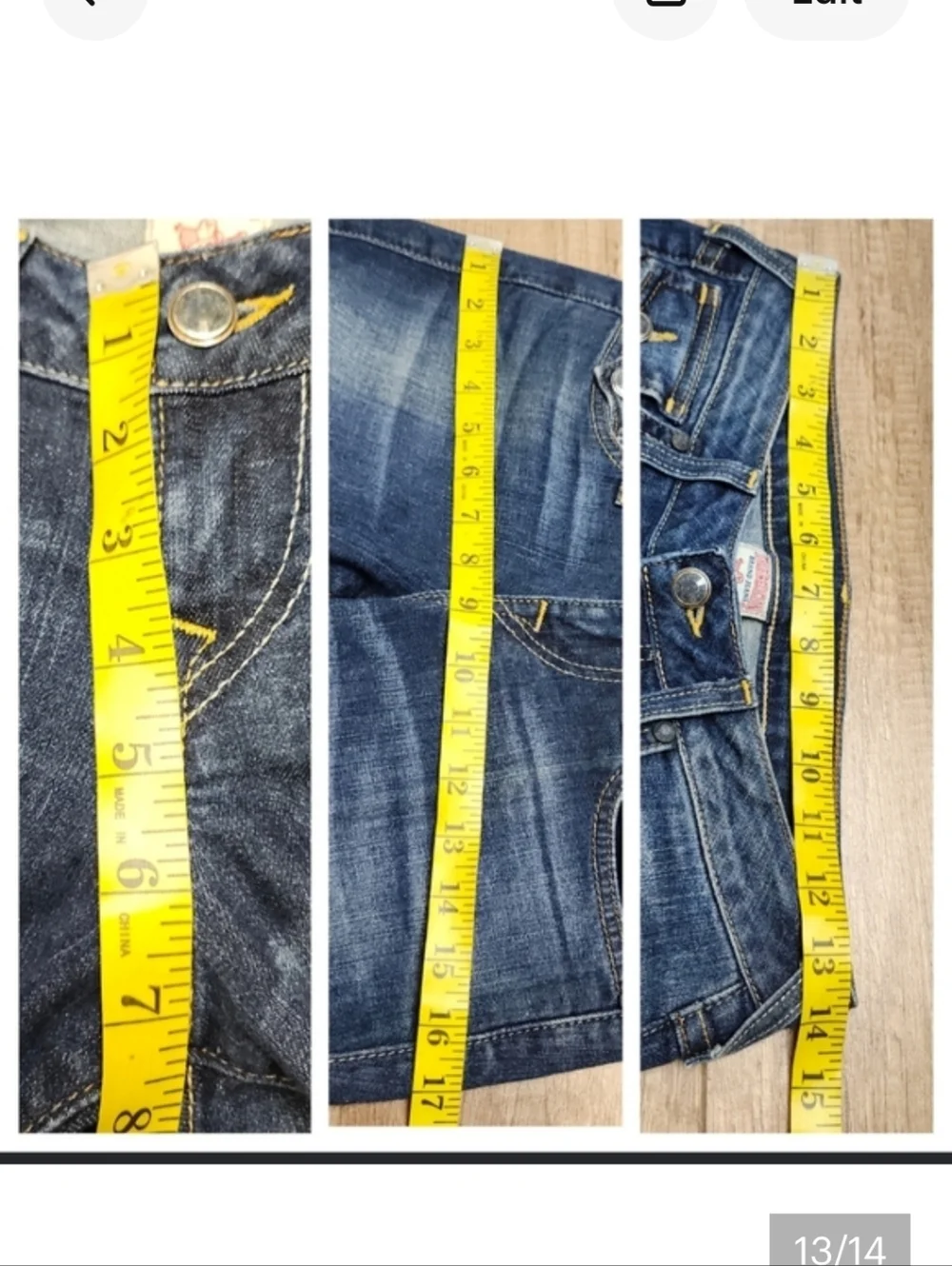 True Religion Women WAKR20Q10 low rise slim straight skinny denim Blue jeans 26 - Picture 13 of 14